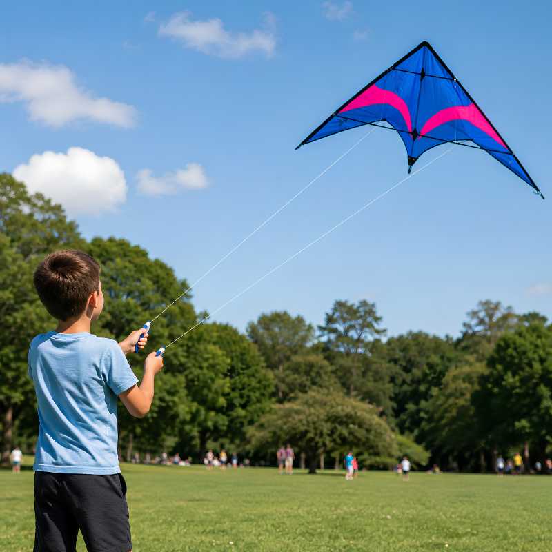 Blue Stunt Kite Lifestyle
