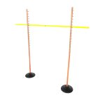 Limbo 3 wooden limbo with one yellow pole and two black bases