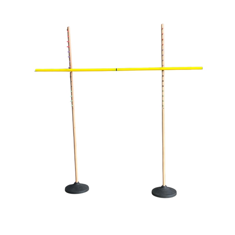 LIMBO - 1 wooden limbo setup with yellow pole and black bases