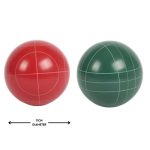 Bocce Resin 3 red and green resin bocce balls 11cm diameter