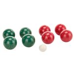 Bocce Resin 1 bocce resin set in red and green