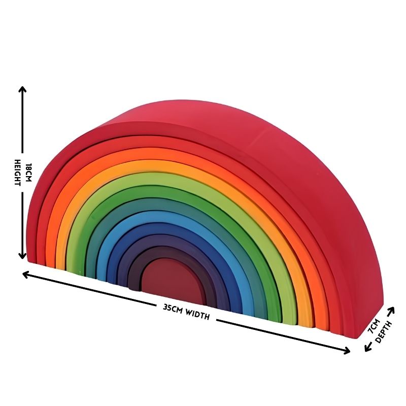 Wooden Rainbow Size