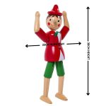 Pinocchio Size red pinocchio standing up with his hands up