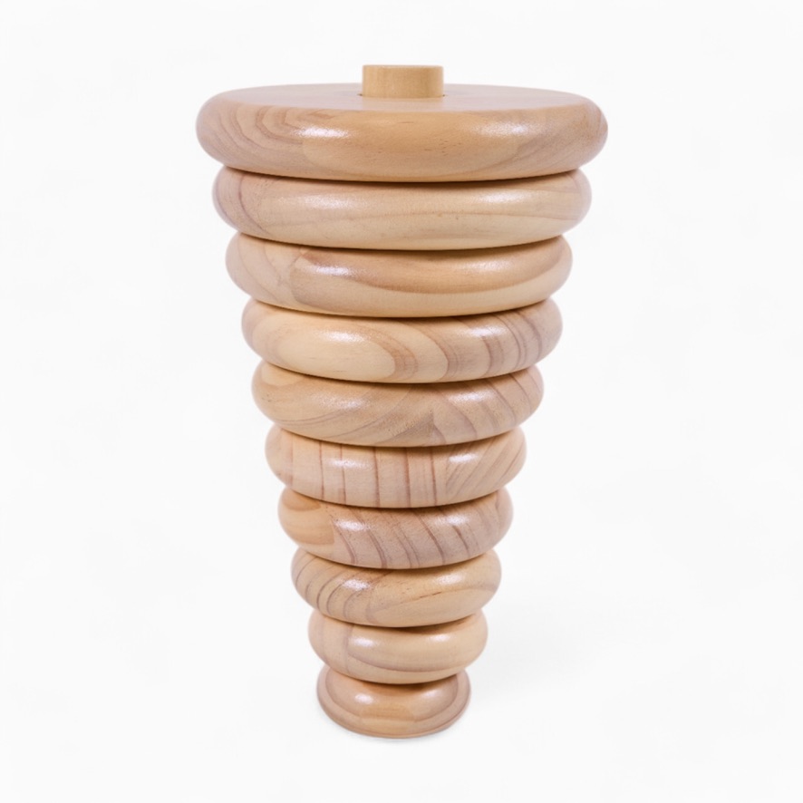 Upside down Wooden Stacker Reverse Wooden Stacker Smallest To Biggest